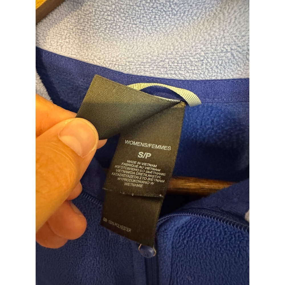 The North Face Womens TKA 100 Fleece Quarter Zip Pullover Royal Blue Small - Picture 3 of 4